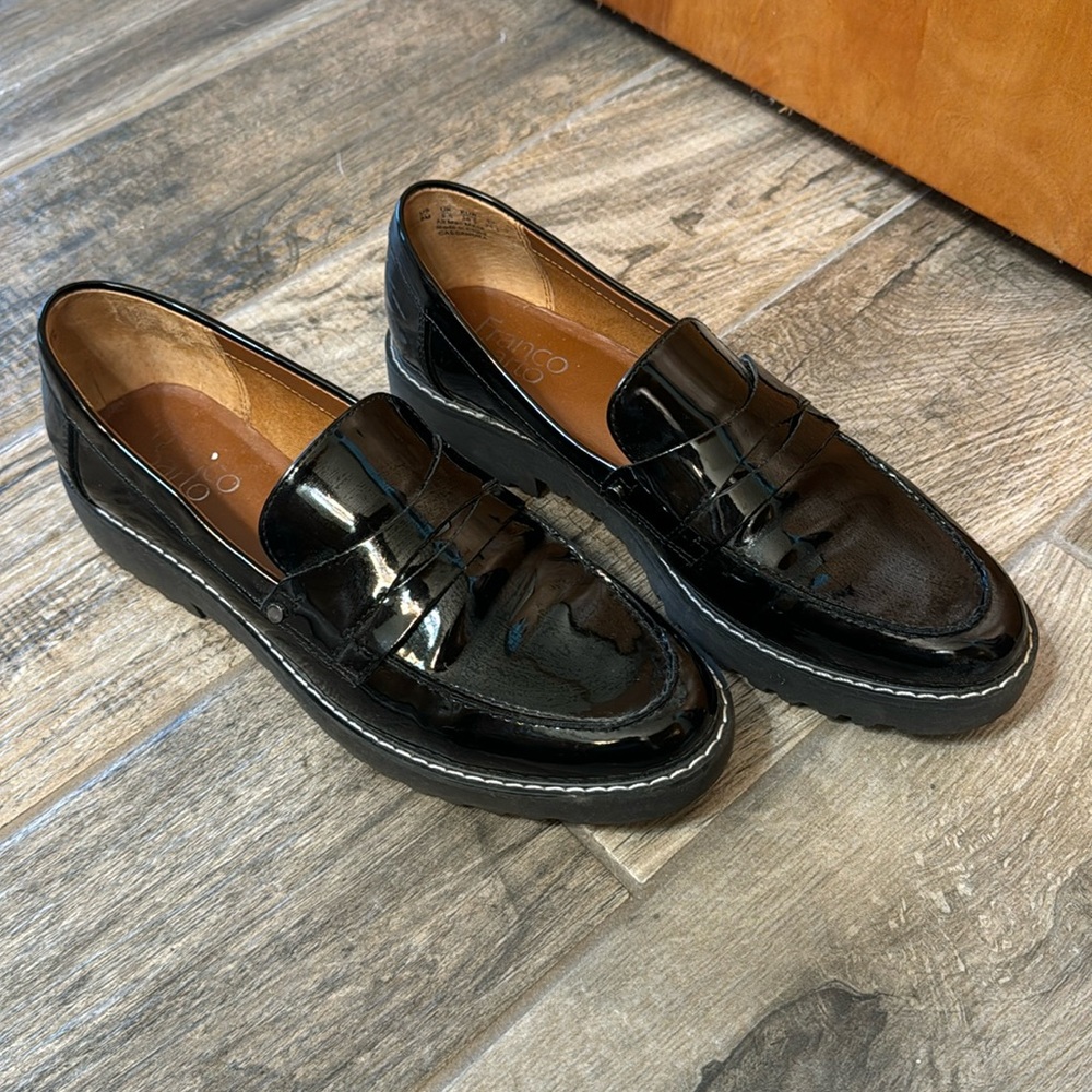 Patent leather loafers